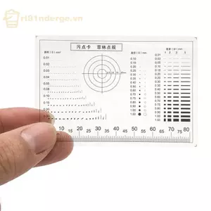 GE Gauge Point Gauge Phim trong suốt Stain Cardparison Card Stain Cra Tương phản PET Dot Line Kiểm tra chất lượng bề mặt VN