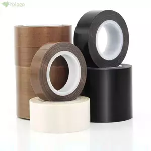 YOLOGO 10m / Cuộn Băng Vải, Băng PTFE Cách Nhiệt Chống Thấm Nước, Băng Dính Sợi Thủy Tinh Bền Chịu Mài Mòn Nhiệt Độ Cao Chuyên Nghiệp Cho Máy Hút Chân Không