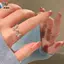 Nhẫn Bướm Hợp Kim Lấp Lánh Sang Trọng Hàn Quốc Dành Cho Nữ Trang Sức Thời Trang Cá Tính Điều Chỉnh Mở Trang Sức Tiệc Cưới [Mina]