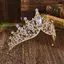 Bigapple Vintage Sang Trọng Sáng Bóng Thái Công Chúa Tiara Cô Dâu Tiara Kim Cương Giả Vương Miện Dành Cho Nữ Cô Gái Cưới Phụ Kiện Tóc Vương Miện RDG
