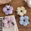 HFSHY Hoa Hình Tóc Scrunchies Trái Tim Đáng Yêu In Mềm Mại Không Thắt Lưng Tóc Cho Bé Gái Mặc Thời Gian Dài Sử Dụng Hàng Ngày VN
