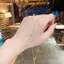 HFSHY Dainty Mặt Dây Đá Zircon Đơn Thép Titan Nelace Trang Sức Không Phai Màu Thanh Lịch Cho Nữ Công Sở Mặc VN
