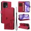 YJD Ốp Lưng Cho OPPO Reno16 Pro Reno16F Dập Nổi May Mắn Mèo Da Khe Cắm Thẻ Dây Đeo Tay Chống Rơi Vỏ Điện Thoại