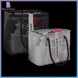 < beartwo > Giỏ tắm Tote di động Túi chống nước có tay cầm Túi đựng đồ vệ sinh dung tích lớn Unisex Mới