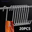 20 Chiếc Thép Không Gỉ Hình Chữ S Móc Dụng Cụ Thịt Thịt Thịt Thịt Cho Đồ Tể Chien BBQ Thịt Heo Xúc Xích Thịt Nướng Thịt Nướng Móc MỚI