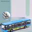 Xe hợp kim SRVN Xe buýt 15Cm Mô hình xe buýt Diecast Double- Kéo Ba Xe Đồ chơi trẻ em Xe buýt Đồ chơi ô tô cho bé trai bé gái Quà tặng sinh nhật.