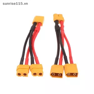 SRVN Nam Nữ Cáp Nối Dài Kép Y Splitter 3 Chiều 14AWG Dây Silicon XT60 Đầu Nối Pin Song Song Cho Động Cơ RC.