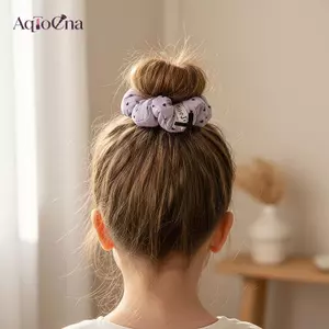 AqToCna Hình Hoa Tóc Scrunchies In Hình Trái Tim Dễ Thương Độ Đàn Hồi Cao Không Trượt Dây Tóc Cho Bé Gái Mặc Cả Ngày Yoga AqToCna