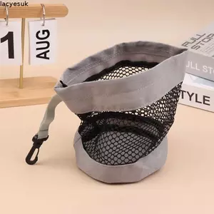 Túi đựng bóng golf LACYESUK, Túi đựng bóng golf lưới di động chất lượng cao, Kẹp nhựa treo tiện lợi Dây rút đóng cửa có thể gập lại Giá đỡ bóng golf Túi đựng gôn đính kèm