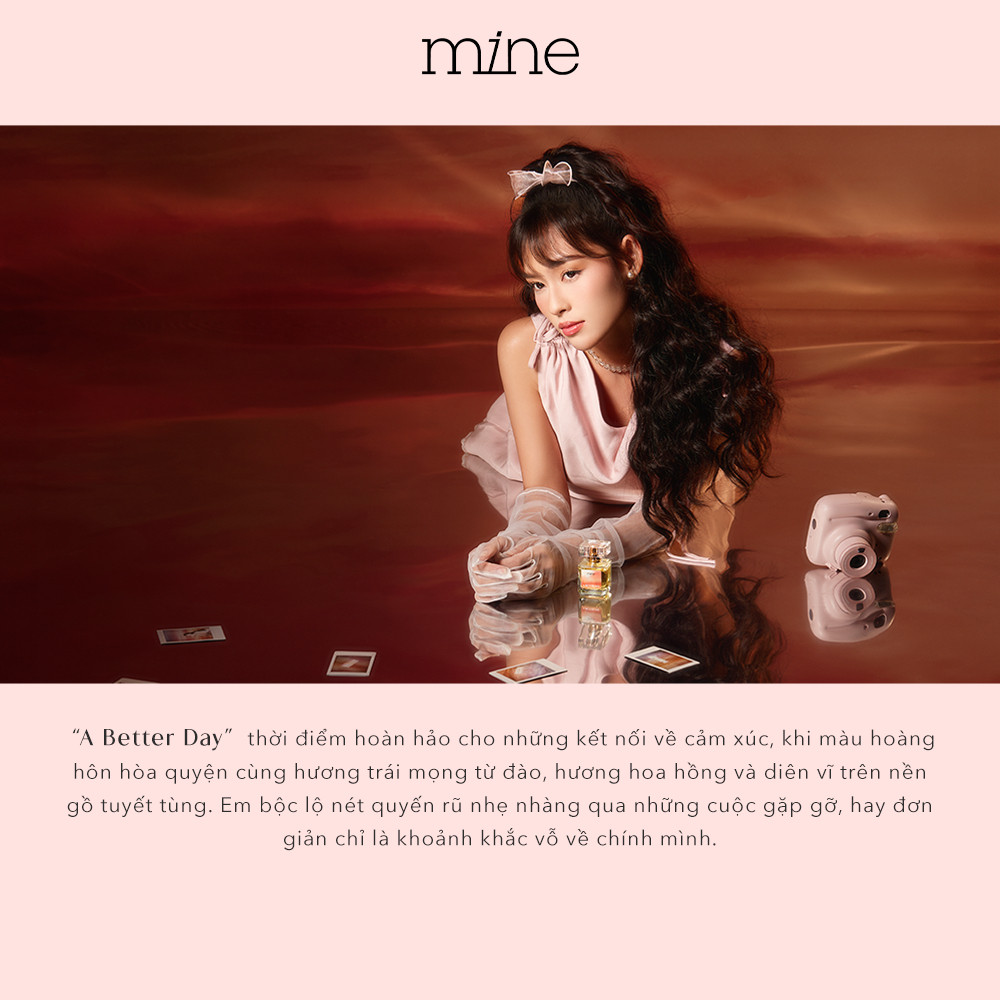 [TẶNG 1 NƯỚC HOA 2ML] Nước Hoa Mine A Better Day Hương Hoa Hồng Trầm Lắng Và Gỗ Tuyết Tùng Hỗ Trợ Lưu Hương 8 Tiếng 9ml