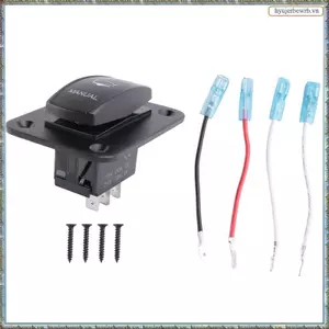 Công tắc Rocker LED đôi với Bộ bảng điều khiển 4 chân - (ON) SPDT Công tắc tạm thời tự động / thủ công cho thuyền biển Du thuyền chống nước