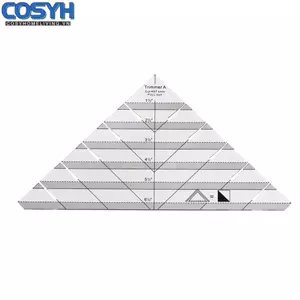 <cosyh>Fabric Ruler Acrylic DIY Quilting Multifunctional Triangular Cutting Guide