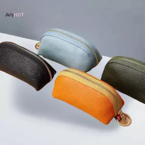 JULYHOT Da PU Chìa Khóa Ô Tô Nam Nữ Ví Vệ Sinh Chìa Khóa Có Dây Kéo Bảo Quản Túi Đựng Thẻ Massivedeals