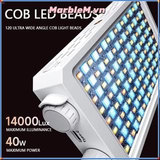 Đèn LED máy ảnh MARBLEM 40W, Nhiệt độ màu kép 0-100% Đèn Video COB 40W có thể điều chỉnh, 2800K-9000K Đa năng 1 / 4 có ren di động chụp ảnh chiếu sáng đèn DSLR SLR