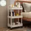 Xe đẩy lưu trữ 3 / 4 tầng PUSKY Mạnh mẽ có tay cầm Lý tưởng để sử dụng nhà bếp và phòng tắm VN