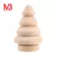 Trống DIY Gỗ Cây Giáng Sinh Peg Búp Bê Tiệc Bánh Toppers Gói 10