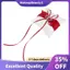 Gối nhẫn cho nhẫn cưới gối đính ruy băng satin đỏ + trắng 10 cm x 10 cm
