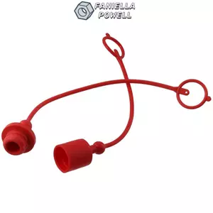Mũ chống bụi khớp nối thủy lực FANIELLAPOWELL, Vỏ bụi thủy lực bằng nhựa màu đỏ, giữ nắp gắn vào ống 1 / 2 Vỏ khớp nối ống ISO-B Khớp nối thủy lực