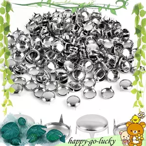 Dành cho Punk Rock dành cho DIY Kit- 250 chiếc đinh tán vòm tròn 16mm cho quần áo, đinh tán đầu đinh tán & đinh tán da gai, đinh tán Prong