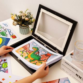 【BabyJoy】Khung lưu trữ tranh vẽ cho bé,khung tranh album,dung tích 130-150 tranh A4,nắp nam châm dễ thay đổi