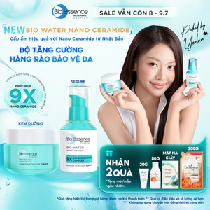 Bio-essence 9X Nano Ceramide: Tinh chất serum 20ml, Kem dưỡng 30g - LIVE