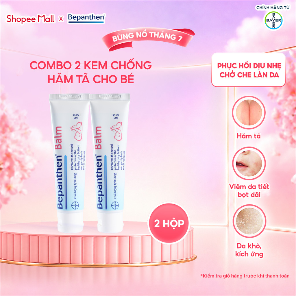 Combo 2 Kem Chống Hăm BEPANTHEN Balm Dạng Kem Mỡ Tuýp 30G