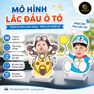 Standee Lắc Đầu Custom Ghép Mặt 3 Người In Theo Yêu Cầu Chibi Trang Trí Bàn Học Bàn Làm Việc