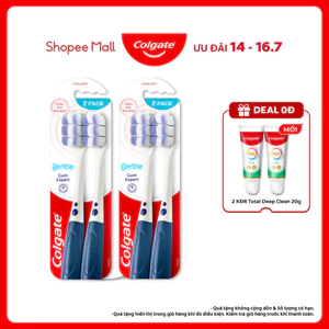 Bộ 4 Bàn chải Colgate Gentle Gum Expert lông dày siêu mềm, ôm sát nướu, giảm chảy máu nướu