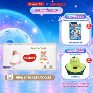 Tã quần Huggies Gentle Soft - Corgi M54/L40/XL34/XXL22 miếng êm mềm nâng niu làn da bé
