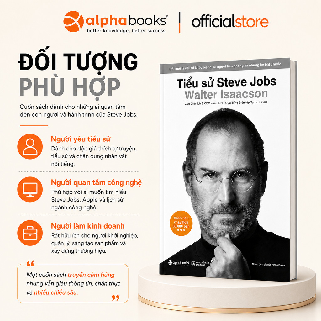 Sách - Tiểu Sử Steve Jobs (Tái Bản 2020) (Walter Isaacson) (Alpha