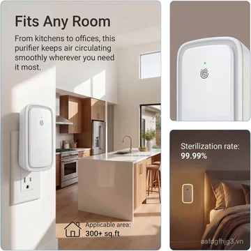 PlugInAirIonizer4Pack Máy lọc không khí Ion âm Máy lọc không khí im lặng Thích hợp cho phòng ngủ gia đình, văn phòng, máy lọc không khí Mini di động, loại bỏ mùi, bụi, L347