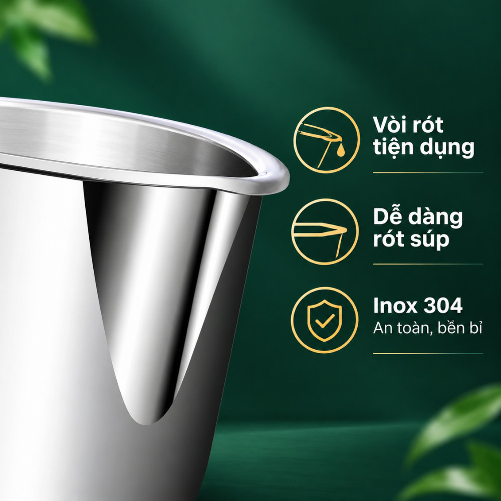 Nồi Chiên Ngập Dầu 1200ml Inox 304 Có Rổ Vớt, Nồi Chiên Sâu Dùng Cho Gia Đình | BigBuy360 - bigbuy360.vn