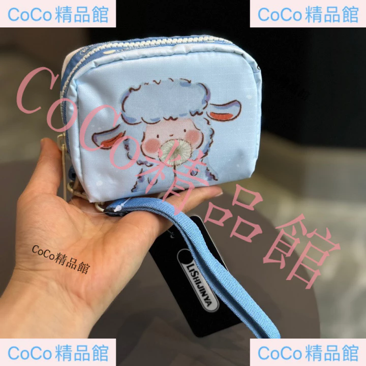 Lishijinya Lamb Nhẹ Chống Thấm Nước Dây Đeo Tay Ly Hợp Chìa Khóa Ví Đựng Tiền Xu Túi Bảo Quản Túi Đựng Mỹ Phẩm Nữ Túi Vuông Nhỏ Túi Đựng Mỹ Phẩm In AB Side 6701 – 2