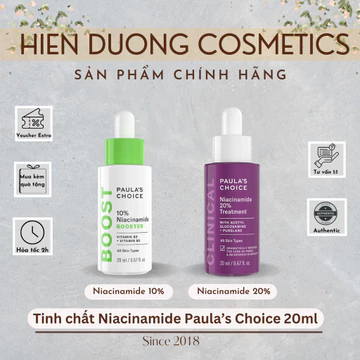 [Đại lý chính hãng] Serum Niacinamide Paula's Choice 10% và 20% 20ml | Cải thiện lỗ chân lông, sáng da, căng bóng