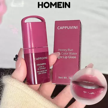 HOMEIN Gương Son Bóng, Dưỡng Ẩm Màu Khóa Son Tint, Dưỡng Ẩm Lâu Dài Thạch Lip Glaze Trang Điểm Môi