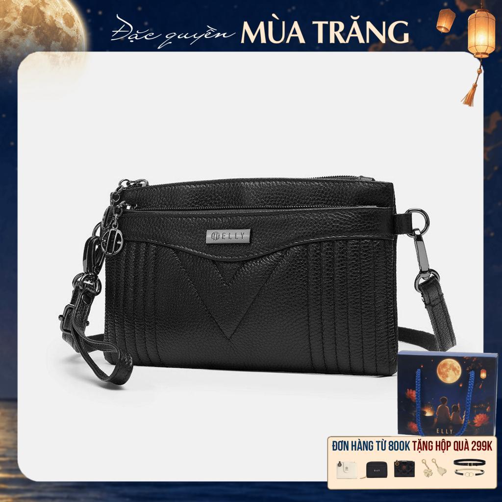 Clutch nữ ELLY EC71 ví cầm tay da thật cao cấp đeo chéo dự tiệc công sở sang trọng