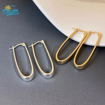 Bông tai hình chữ U màu bạc vàng dành cho nữ - Ánh sáng chống mài mòn không gây dị ứng sang trọng