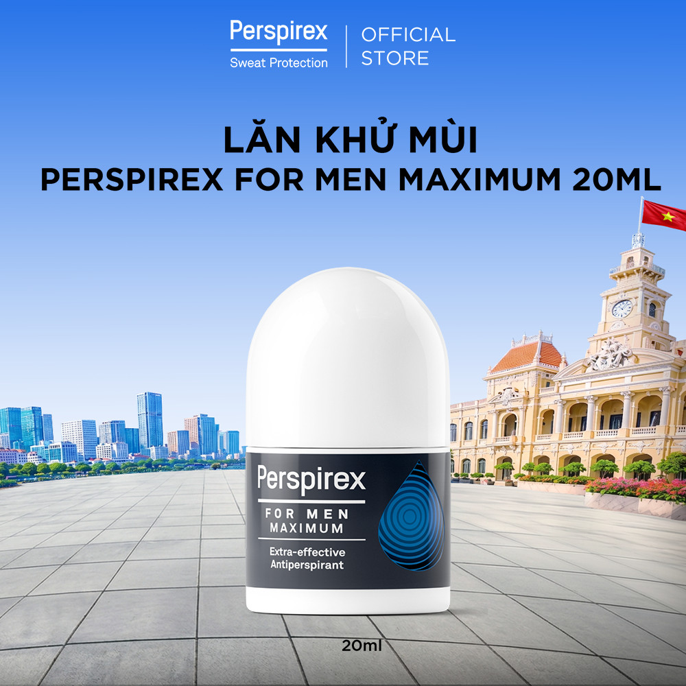 Lăn khử mùi Perspirex For Men Maximum cho nam giới 20ml Khử Mùi và Ngăn Mồi Hôi Hiệu Quả
