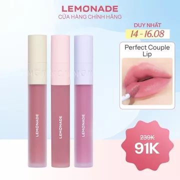 COD Son kem mịn lì thuần chay Lemonade Perfect Couple Lip 3.5g