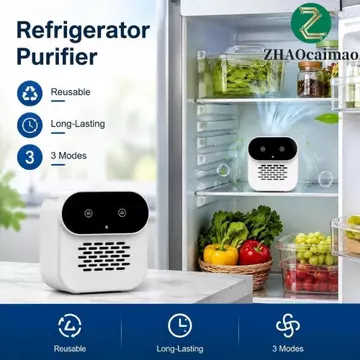 Máy lọc tủ lạnh ZHAOCAIMAO, Màn hình LED có thể tái sử dụng Máy khử mùi tủ lạnh, Máy làm mát không khí di động 3 chế độ Máy khử trùng gắn trên ô tô đa chức năng Văn phòng