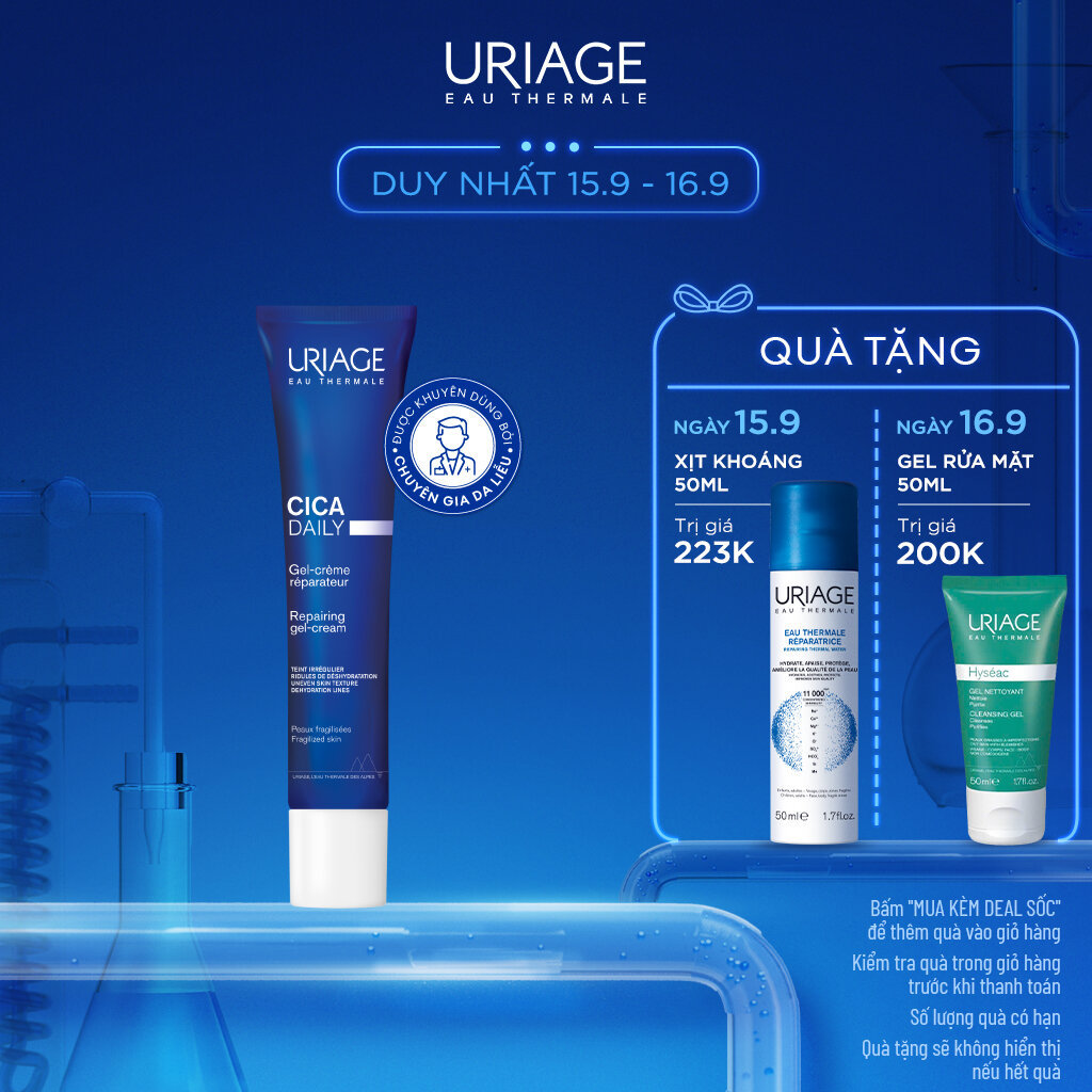 Kem làm dịu và phục hồi da tổn thương hằng ngày URIAGE CICA DAILY GEL-CREAM 40ml