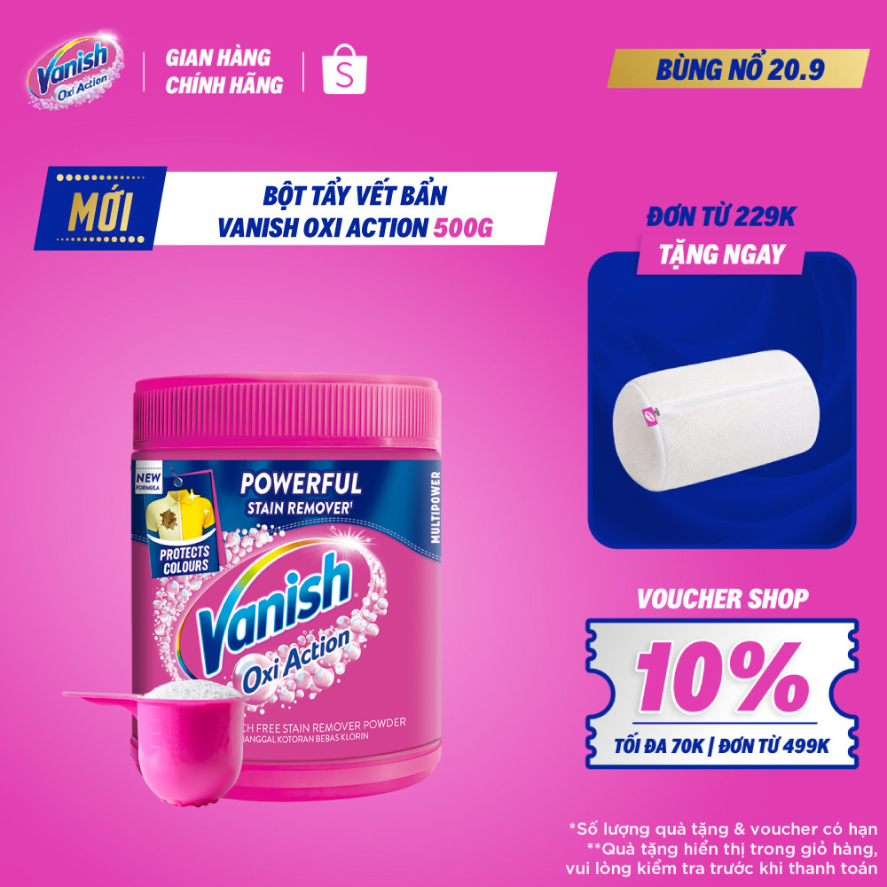 Bột Tẩy Vết Bẩn Quần Áo Vanish Oxi Action 500g