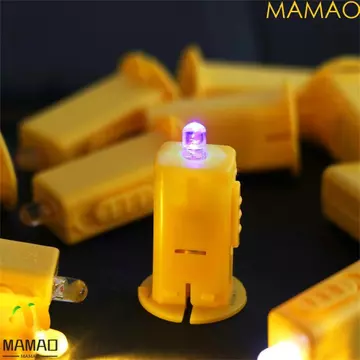 MAMAO 10 Chiếc Đèn Lồng Đèn LED Wick, Đèn Điện Tử DIY Chất Liệu Đèn Lồng, Phụ Kiện Đèn Lồng Màu Vàng Tích Hợp Đèn Nấc Thu Nhỏ Đèn Đèn Đèn Đèn Lồng Giấy