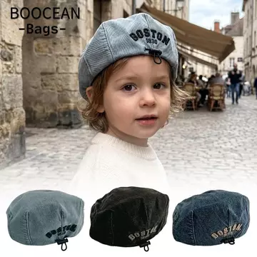 Mũ nồi cho bé BOOCEAN, Mũ lưỡi vịt thêu chữ Denim cho trẻ em, Mũ lưỡi vịt có thể điều chỉnh thời trang Mũ lưỡi trai chống nắng thoáng khí cho trẻ sơ sinh bé trai bé gái