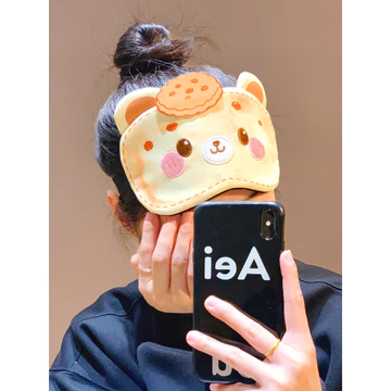 bịt mắt ngủ mềm mại bịt mắt ngủ cao cấp Bánh Quy Dễ Thương Gấu Che Bóng Mặt nạ Mắt Ngủ Chuyên Dụng Ice Pack Giảm Mệt Mỏi Mắt Học Sinh Bữa Trưa Nghỉ Ngủ Trẻ Em Phụ Nữ