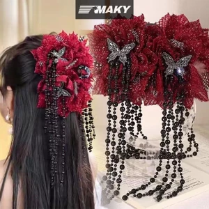 Newwellknownepic Vintage sel Hoa Vuốt Tóc Tinh Tế Kẹp Hoa Kẹp Tóc Nữ Tính Khí Mũ Phụ Kiện Tóc Cô Gái Quà Tặng VN