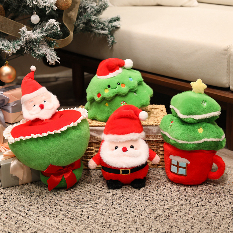 ((DANBAO) Quà tặng Giáng sinh sáng tạo Đồ chơi sang trọng Búp bê cây thông Noel dễ thương Bó hoa Giáng sinh Chất liệu ông già Noel Quà tặng mềm cho bạn bè Quà tặng Giáng sinh Đồ chơi DANBAO