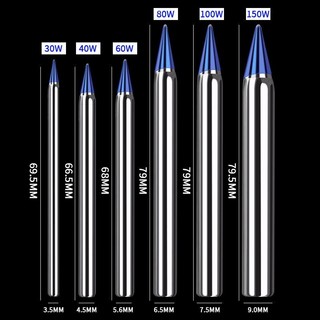 [Weijiaott] Đầu hàn sắt mũi nhọn màu xanh 30 / 40 / 60 / 80 / 100 / 150W Sắt hàn nhiệt bên ngoài Dụng cụ hàn trạm không chì VN
