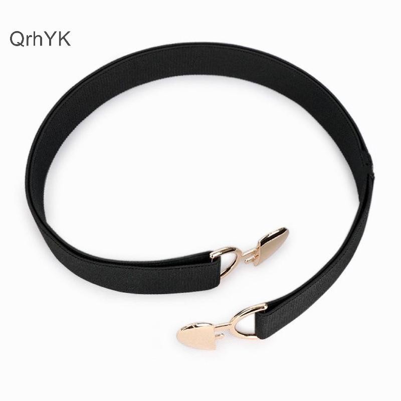 Thắt lưng bé gái co giãn có hình trái tim và khóa kim loại, phù hợp cho áo khoác