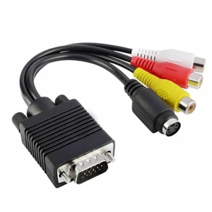 Cáp chuyển đổi Video Niki Universal VGA sang AV S Tương thích TV Máy chiếu và hệ thống rạp hát tại nhà